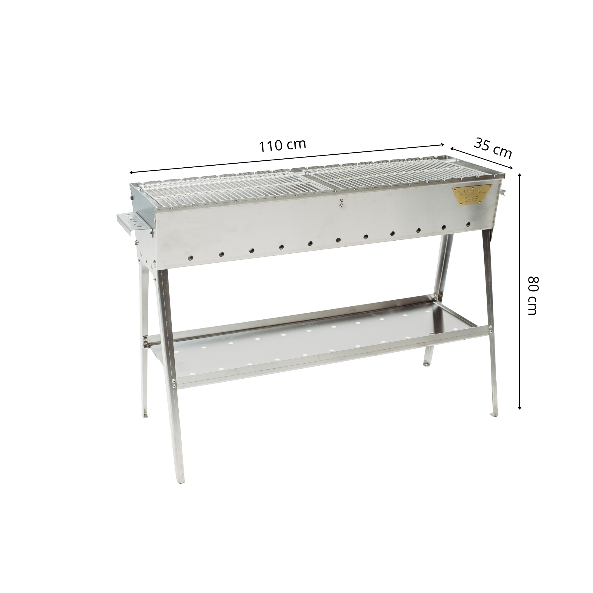 GrillSymbol Holzkohlegrill Naked Chef XL Silver GrillSymbol Holzkohlegrill Naked Chef XL Silver